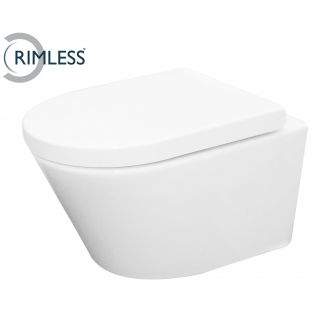 Sanifun WC suspendu Vester 520  blanc Rimless combi 1