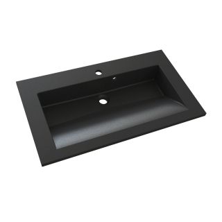 Sanifun Allibert lavabo Slide 802 x 462 x 20 mm Noir Granité 1