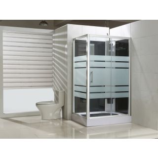 Cabine de douche complète Sanifun Erna 1200 x 900 sans silicone 1