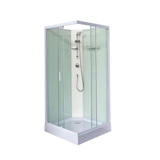 Cabine de douche complète Sanifun Kristof 800 x 800 sans silicone1